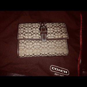 New Coach Signature Mini-Wallet w/Coach gift bag